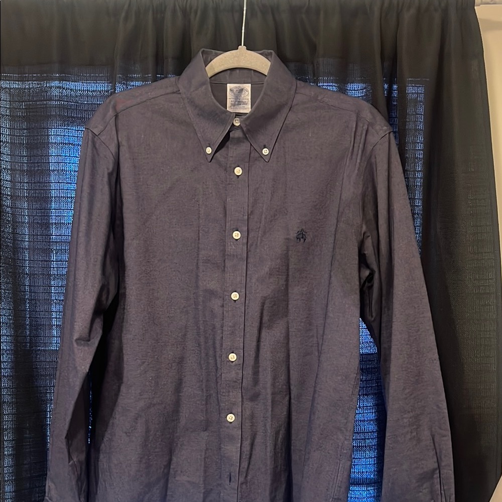 Men's Medium Dark Blue Brooks Brothers Button-Down Shirt